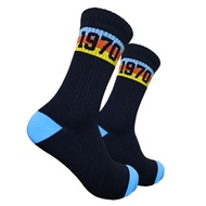 Black 1970 Number Pattern Socks (K65)