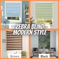 Blind Curtain | Bidai Tingkap Modern Zebra Blinds | Roller Blind for Home Décor | Zebra Bidai Outdoor | Ready Stock