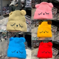 (Children 1-6 years) Knitted Tribal Beanie Wool Sweater Cool Cute Tribal Angry Birds Two Tone Peci B