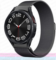 สาย Milanese สำหรับ Samsung Galaxy Watch 6 Classic 43Mm 47Mm Galaxy Watch 6/5/4 40Mm 44Mm Galaxy Watch 4 Classic 46Mm 42Mm ไม่มีช่องว่างสายข้อมือโลหะสำหรับ Galaxy Watch 5 Pro 45Mm Band