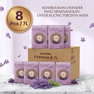 Ez Cat - Bundle of 8 x 7L Tofu cat litter Tofu cat litter/ Lavender Variant