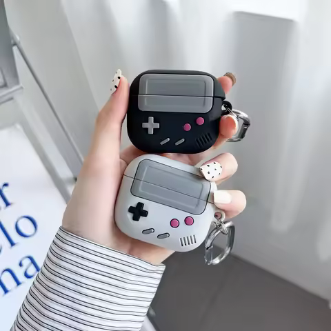Fashion Retro Game Earphone Case for Airpods 1 2 Pro 3D Gameboy Silicone Headphone Cover For Airpods
