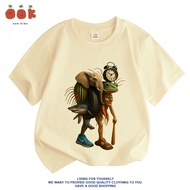 Baju Budak Lelaki Cotton Anomali Tung Tung Sahur Funny Printed Short Sleeve Italian Brainrot Meme Ki