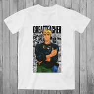 Spicy Teacher GTO White Short-Sleeved T-Shirt Japanese Anime Eiji Onizuka Print All-Match Round Neck