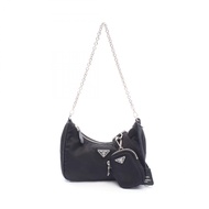 【สินค้ามือสอง】 ปราด้า PRADA กระเป๋าสะพายไหล่ Re-Edition 2005 สีดำ ไนลอน หนัง Re-Edition 2005 กระเป๋า