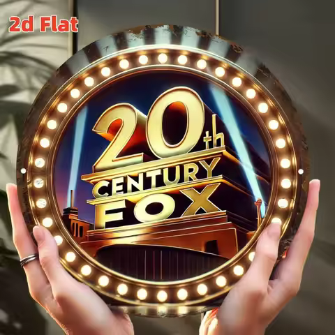 20th Century Fox Logo" | Defining Film Legends | Hollywood Movie-Themed Element, Classic Mural Metal