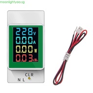 moonlightyaa Electric Energy Meter Single Phase Electric Meter Voltmeter Ammeter Watt Kwh