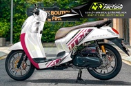[Siêu Sale] Tem rời sọc hồng đen cho Scoopy 2023 trắng - tem cao cấp không bay màu