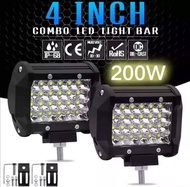 เเพค 2 ชิ้น สว่างตาเเตก! LED SPOT BEAM US 200W ไฟสปอร์ตไลท์ รถยนต์ ไฟหน้ารถ ไฟท้าย ไฟช่วยตัดหมอก สว่างมาก 12V-24V เเสงขาว