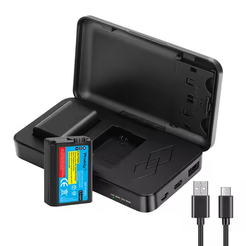 2000mAh NP-FW50 NP FW50 Camera Battery With Charger Case for Sony Alpha a6500 a6300 a6000 a5000 a300