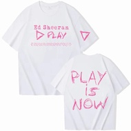 Ed Sheeran Play Kini T-shirt Lelaki Wanita O Leher Ed Sheeran Tour Fesyen Baju-T Kasual Uniseks