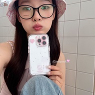 Ốp Lưng iPhone 16 pro Max Toàn Diện Dễ Thương Trong Suốt Màu Hồng Hình Ngôi Sao Cho Apple 16 pro 15 