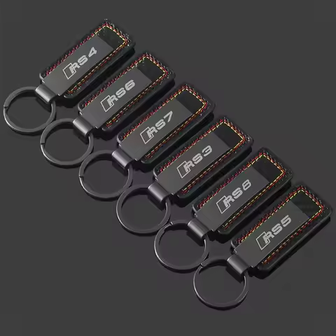 Luxury Metal Man Women Car Keychain Three Colors Anti-lost Key Chain for Audi RS3 RS4 RS5 RS6 RS7 TT