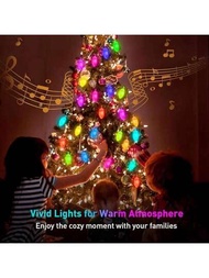 Tira de luces LED, luces multicolor con 30 bombillas LED coloridas luces al aire libre para fiesta de Navidad