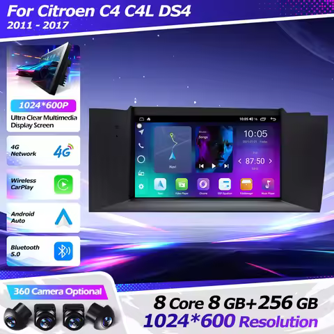 Android Auto For Citroen C4 C4L DS4 2011-2017 Car Radio Wireless Carplay Multimedia Player Bluetooth
