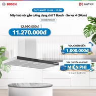 [25-29.06] Voucher Lazada đến 1TR | Máy hút mùi gắn tường dạng chữ T Bosch DWB97BK61T - Series 4 (90