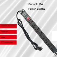 8 Slots 10A 16A Universal Rack Mount PDU Power Distribution Unit Aluminium Alloy PDU Power Extension