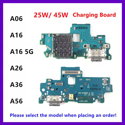 25W 45W Charging Dock Charger Board For Samsung Galaxy A36 A56 A16 A26 A06 5G A566 A366 USB Type-C P