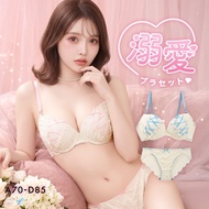 Elegante mellow ribbon lace-up bra panties set (Sizes A-F)(A48J2164AF)(Direct from Japan)1