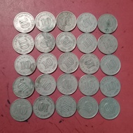 Koin asing mancanegara Malaysia 10 Sen lama seri gedung TP1vm