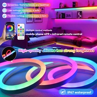 RGB Light Strip Waterproof LED Strip Light with APP & Remote Music Sync Mode indoor & Outdoor Cuttab