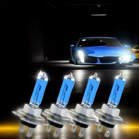 2-6PCS H4 H7 100W Car Xenon Gas Halogen Headlight Headlamp Lamp Bulbs Blue Shell Suits For Cars With
