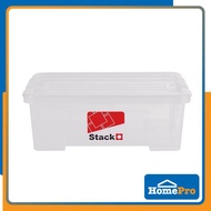 HOMEPRO STACKO PLASTIC STORAGE CONTAINER BOX A4 6651 10L W27.5xD41.5xH14 CM CLEAR