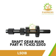 Shaft Gear Main L5018 Kubota Tractor Part : TC432-22103