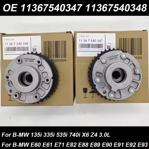 2PCS OEM 11367540347 11367540348 Original Box Intake+Exhaust Camshaft VVT Adjuster For B-MW 740i X6