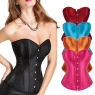 Women Overbust Satin Corset Plus Size XS-6XL