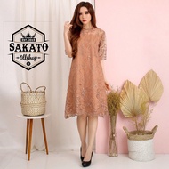 BROTHER CLOT-DRESS TILLE BRUKAT NATAL MODEL TERBARU 2021 2022 / KEBAYA DRES PENDEK PESTA / KEBAYA PE