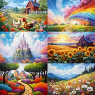 DROFE/Paint by Numbers/sunflower/field/Digital Oil Painting/paint by number/DIY Paint By Number For 