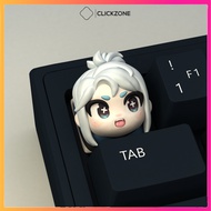 Keycap Artisan Valorant Jett - Sage - Fade - Clove | Keycap Resin | Custom mechanical keyboard