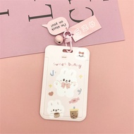 Cartoon Card Holder Bank ID Card Case Credit Card Lanyard Students Bus Card Cover Identity Badge Cards Holder