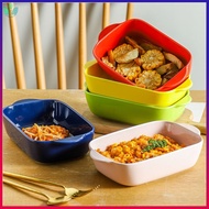 Microwave Oven Baking Tray Suit Ceramic Tableware Household Bowl Dish & Plate Combination H4C0