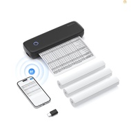 A4 Portable Thermal Transfer Printer Wireless&USB Connect with Mobile Computer 56mm/77mm/107mm/210mm