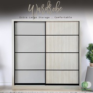 🔥 PEMASANGAN PERCUMA-Almari Baju 8x8 Kaki/Perabot Bilik Tidur-Almari Baju besar moden murah terkini 