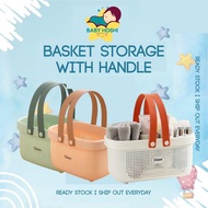 BH Perfect Basket Storage With Handle Easy Carry Portable Shower Bathroom Kitchen Office Bakul Plastik Penyimpan Barang