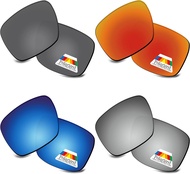 เลนส์โพลาไรซ์กันรอยขีดข่วน4คู่สำหรับกรอบแว่นกันแดด OO9188 Oakley Flak 2.0 XL สีดำ & สีเงิน & สีฟ้าน้