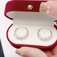 Full Silver Body Foot Silver 9999 Earrings Sterling Silver nisemn9