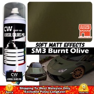 【 Matte Burnt Olive SM3 Camo Green Brown 】 CW Aerosol Cat Spray Bottle Aikka Matt Effect Paint 🎇 Kaler Mati 哑光漆 Warna