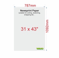 50pcs Newsprint Paper / Writing Paper / Sketching Paper / Newsprint Wrapping Paper / Packing Paper