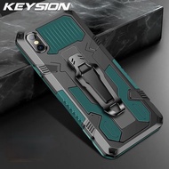 KEYSION เคสกันกระแทกสำหรับ iPhone XS Max XR ซิลิโคน + โทรศัพท์พีซีฝาหลังสำหรับ iPhone X XS