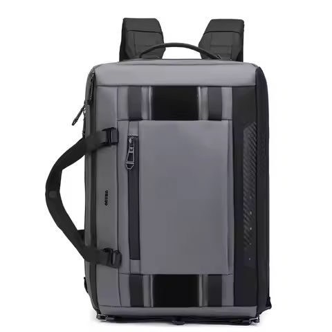 OZUKO Luxury Men Business Laptop Backpacks Multifunction Waterproof Travel Duffel Crossbody Bag Larg