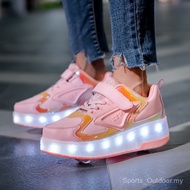 Hot-Sell Women Tow-Wheeled Rechargeable LED Shoes Roller Skates Wheel Shoes JNBF