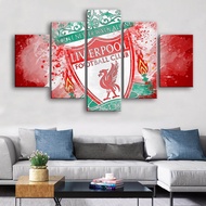 5 Pieces Canvas Wall Art Liverpool Posters Canvas Paintings Football Sports Prints Kids Room Wall Ar