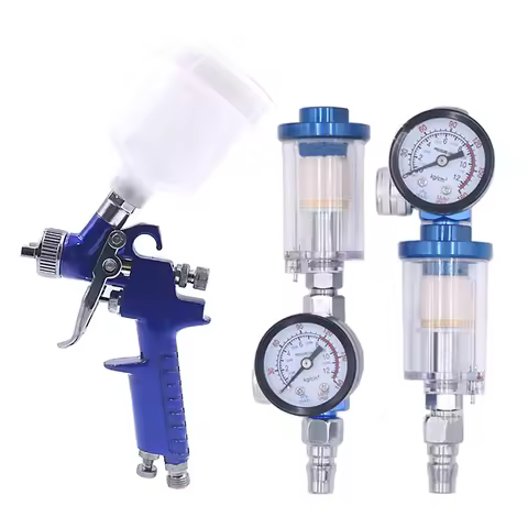 LUCHSHIY HVLP Mini Paint Spray Gun 0.8/1.0mm Nozzle H-2000 Professional Airbrush Painting Car Pneuma