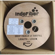 Indofiber drop cable 1 core 3 steel wire 1000m cable