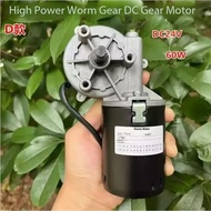 Worm Gear Worm DC Reducer Motor 24V High Power High Speed Motor Self Locking Metal Gear Can Be Posit
