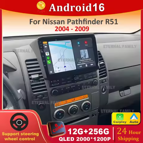 Android 16 Car Radio For Nissan Pathfinder R51 2004 - 2009 Multimedia Video Player Carplay Auto Navi